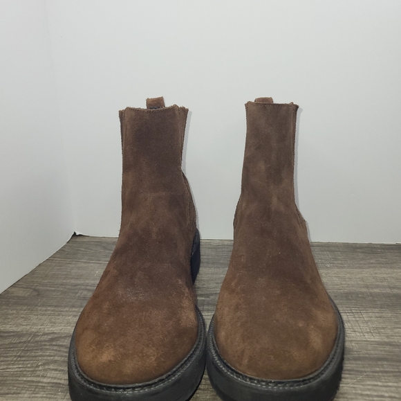 ALL SAINTS ‘NOBLE’ Suede Chocolate Brown Chelsea Boots Mens Size 46 EU 13 US - Picture 4 of 10